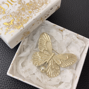 Dior Metamorphose Gold Butterfly Brooch
