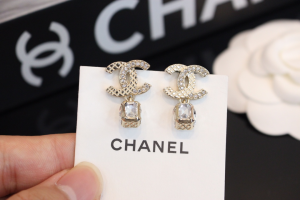 Chanel CC Logo Drop Earrings
