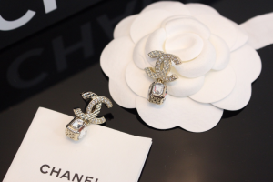 Chanel CC Logo Drop Earrings
