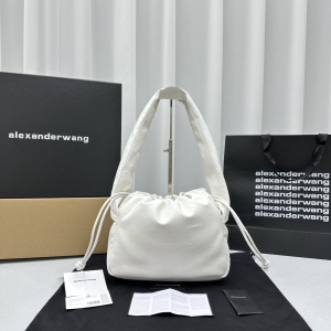 Alexander Wang Small Ryan Puff Shoulder Crossbody Bag White Leather Alexander Wang Small Ryan Puff Shoulder Crossbody Bag White Leather