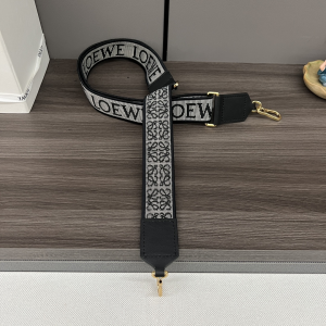 Loewe Anagram Shoulder Strap Black Jacquard and Calfskin Loewe Anagram Shoulder Strap Black Jacquard and Calfskin