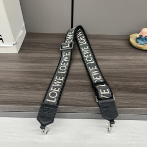 Loewe Anagram Shoulder Strap Black Jacquard and Calfskin Loewe Anagram Shoulder Strap Black Jacquard and Calfskin