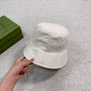 Miu Miu Logo White Velvet Bucket Hat