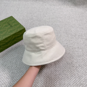 Miu Miu Logo White Velvet Bucket Hat