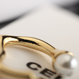 Celine Pearl Hoop Earrings