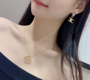 Celine Triomphe Pendant Earrings