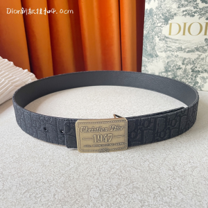 Christian Dior 1947 AVE MONTAIGNE BEME Buckle Black Dior Oblique Jacquard Belt 40MM Christian Dior 1947 AVE MONTAIGNE BEME Buckle Black Dior Oblique Jacquard Belt 40MM