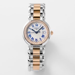 Longines PrimaLuna Quartz Ladies White Dial Watch with Diamonds Rose White Gold 26MM Longines PrimaLuna Quartz Ladies White Dial Watch with Diamonds Rose White Gold 26MM