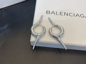 Balenciaga Force Double Spike Silver Earrings Balenciaga Force Double Spike Silver Earrings
