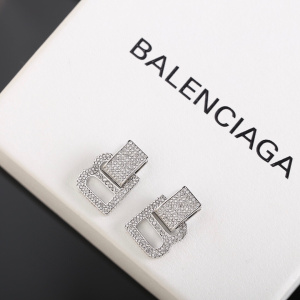 Balenciaga Hourglass Crystal Monogram B Drop Earrings Balenciaga Hourglass Crystal Monogram B Drop Earrings