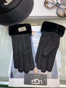 UGG Black Faux Shearling Fur Gloves