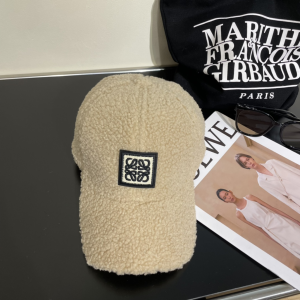 Loewe Beige Wool Baseball Cap Hat