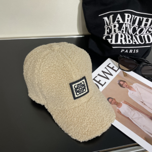 Loewe Beige Wool Baseball Cap Hat