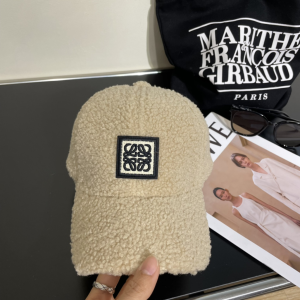 Loewe Beige Wool Baseball Cap Hat