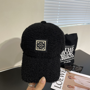 Loewe Black Wool Baseball Cap Hat