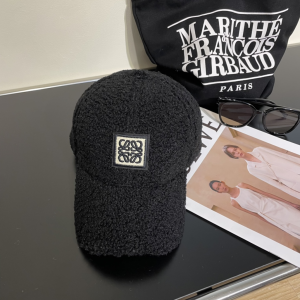 Loewe Black Wool Baseball Cap Hat