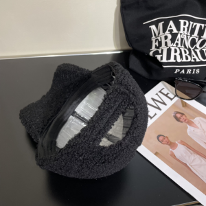 Loewe Black Wool Baseball Cap Hat