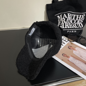 Loewe Black Wool Baseball Cap Hat