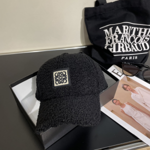 Loewe Black Wool Baseball Cap Hat