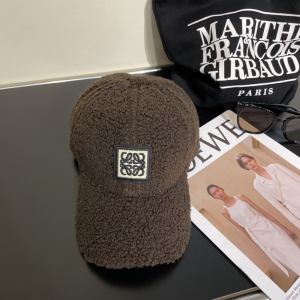 Loewe Grey Wool Baseball Cap Hat