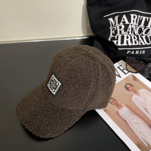 Loewe Grey Wool Baseball Cap Hat