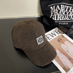 Loewe Grey Wool Baseball Cap Hat