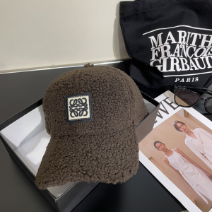 Loewe Grey Wool Baseball Cap Hat