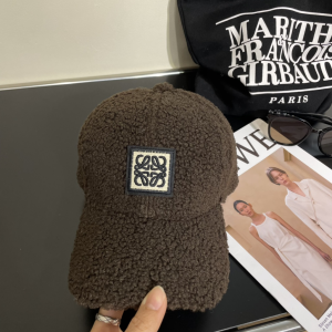 Loewe Grey Wool Baseball Cap Hat