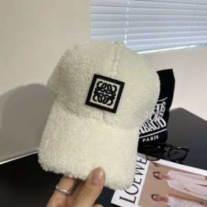 Loewe White Wool Baseball Cap Hat