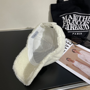 Loewe White Wool Baseball Cap Hat