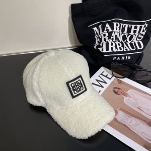 Loewe White Wool Baseball Cap Hat
