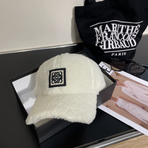 Loewe White Wool Baseball Cap Hat