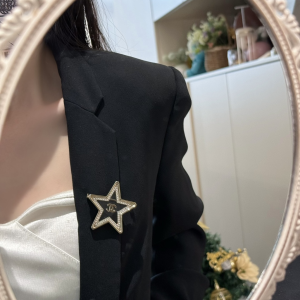 Chanel Crystals Star Gold CC Brooch