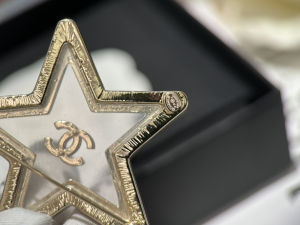 Chanel Crystals Star Gold CC Brooch