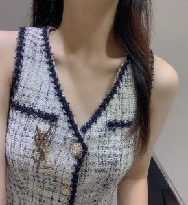 Saint Laurent Opyum YSL Brooch Gold