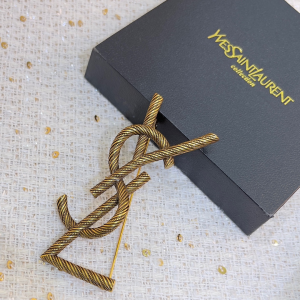 Saint Laurent Opyum YSL Brooch Gold