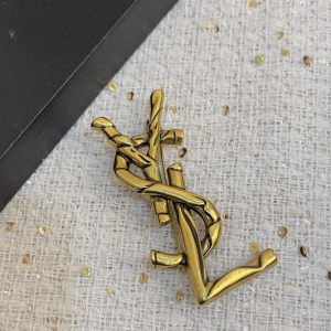 Saint Laurent Opyum YSL Brooch Gold
