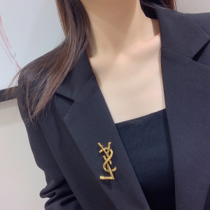 Saint Laurent Opyum YSL Brooch Gold
