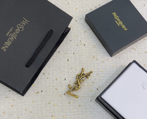 Saint Laurent Opyum YSL Brooch Gold