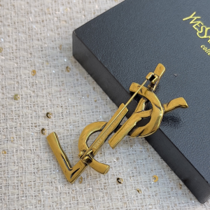 Saint Laurent Opyum YSL Brooch Gold