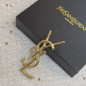 Saint Laurent Opyum YSL Brooch Gold