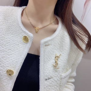 Saint Laurent Opyum YSL Brooch Gold