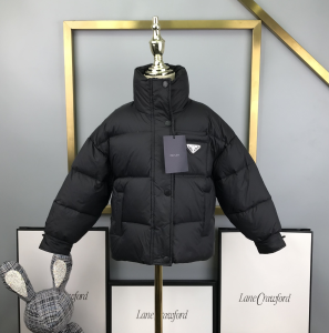 Prada Kids Black Quilted Puffer Down Jacket Prada Kids Black Quilted Puffer Down Jacket