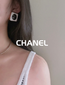 Chanel CC Logo Square Earrings
