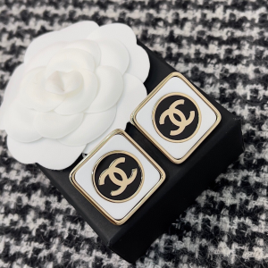 Chanel CC Logo Square Earrings