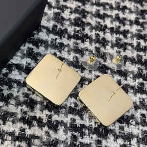 Chanel CC Logo Square Earrings