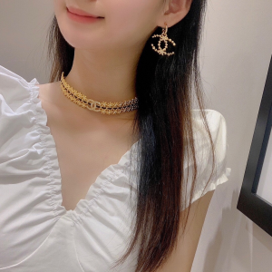 Chanel Crystal CC Choker Necklaces