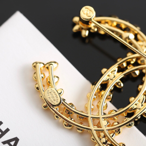 Chanel Gold CC Logo Brooch