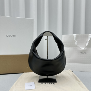 Khaite The Medium Olivia Hobo Shoulder Leather Bag Black Khaite The Medium Olivia Hobo Shoulder Leather Bag Black
