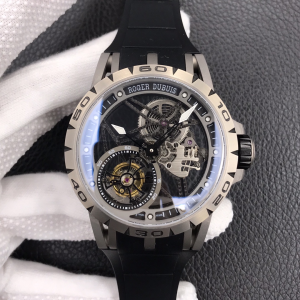 Roger Dubuis Excalibur Skeleton Flying Tourbillon White Gold Watch Black Roger Dubuis Excalibur Skeleton Flying Tourbillon White Gold Watch Black